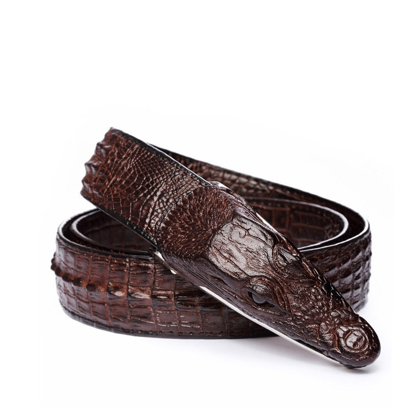 Mens Belts Luxury Leather Designer Belt Crocodile Hombre