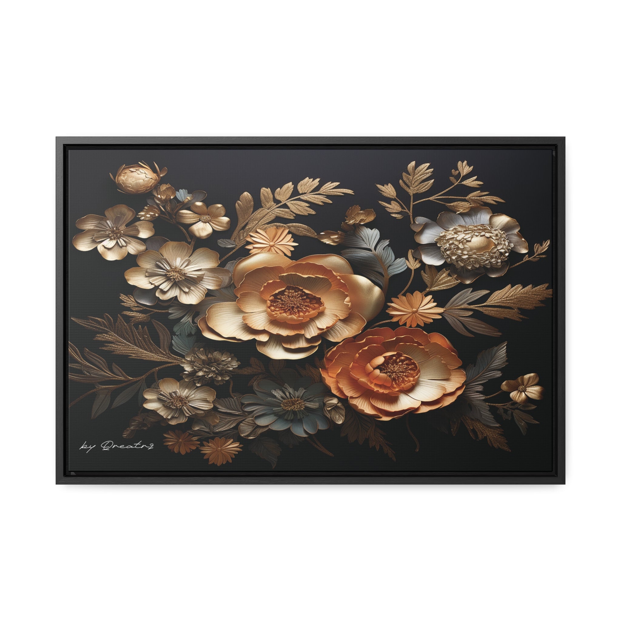 Shimmering in Gold Gallery Canvas Wraps, Horizontal Frame