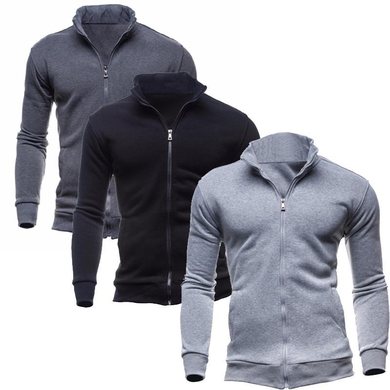 Turtleneck Full Zip Cardigan Mens Coat Sweater Men Fashion