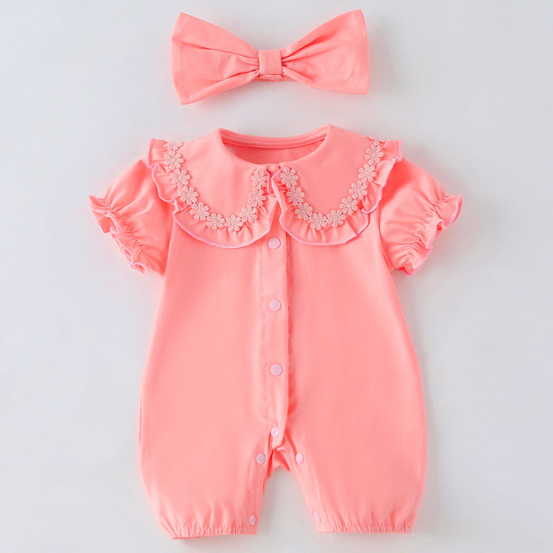 Baby Onesie Spring And Autumn Baby Girl Baby Girl Baby Korean Newborn Romper Ins Wind Romper Baby Girl Clothes