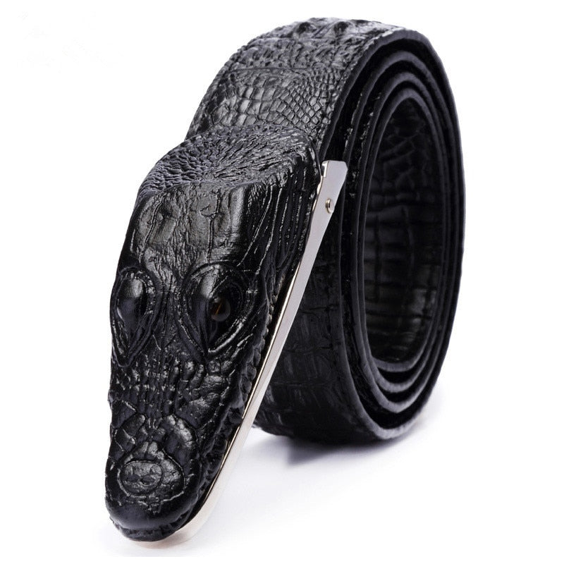 Ceintures pour hommes Ceinture de créateur en cuir de luxe Crocodile Hombre