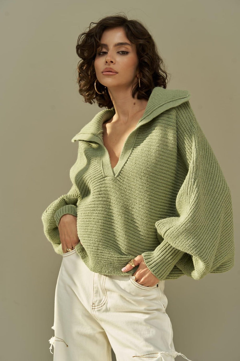 Pull tricoté européen et américain pour femme, nouveau produit pour le printemps et l'automne