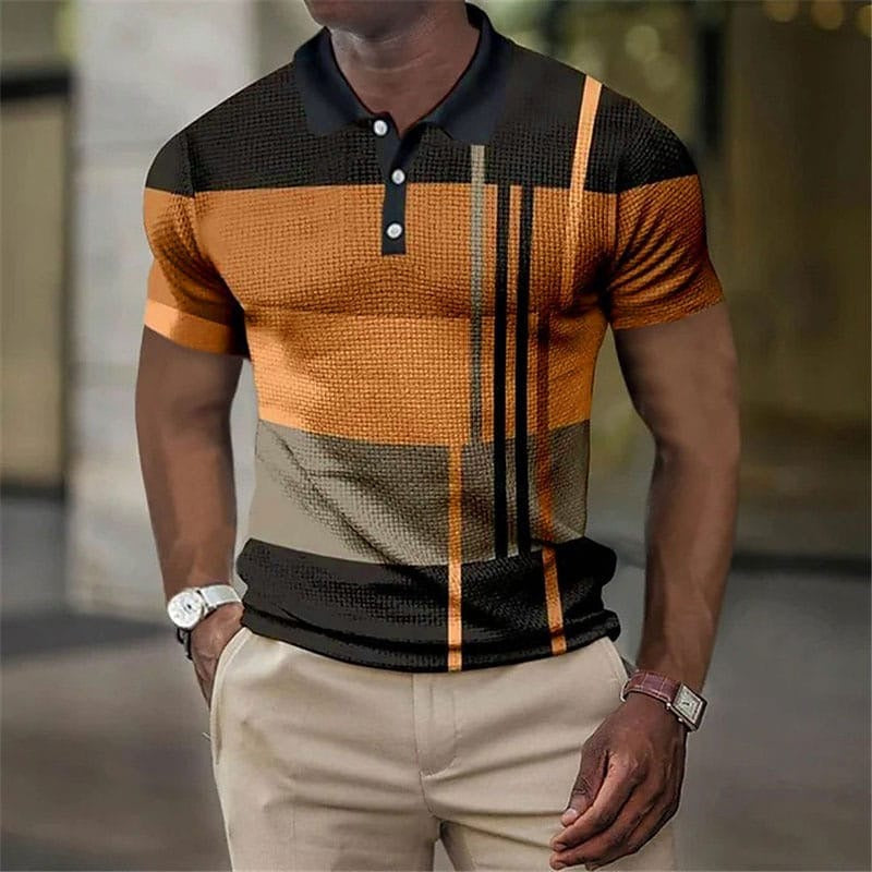 Polo pour homme à manches courtes, tendance et décontracté