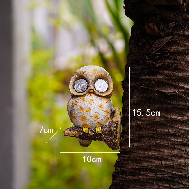 Owl solar lamp resin handicraft ornaments