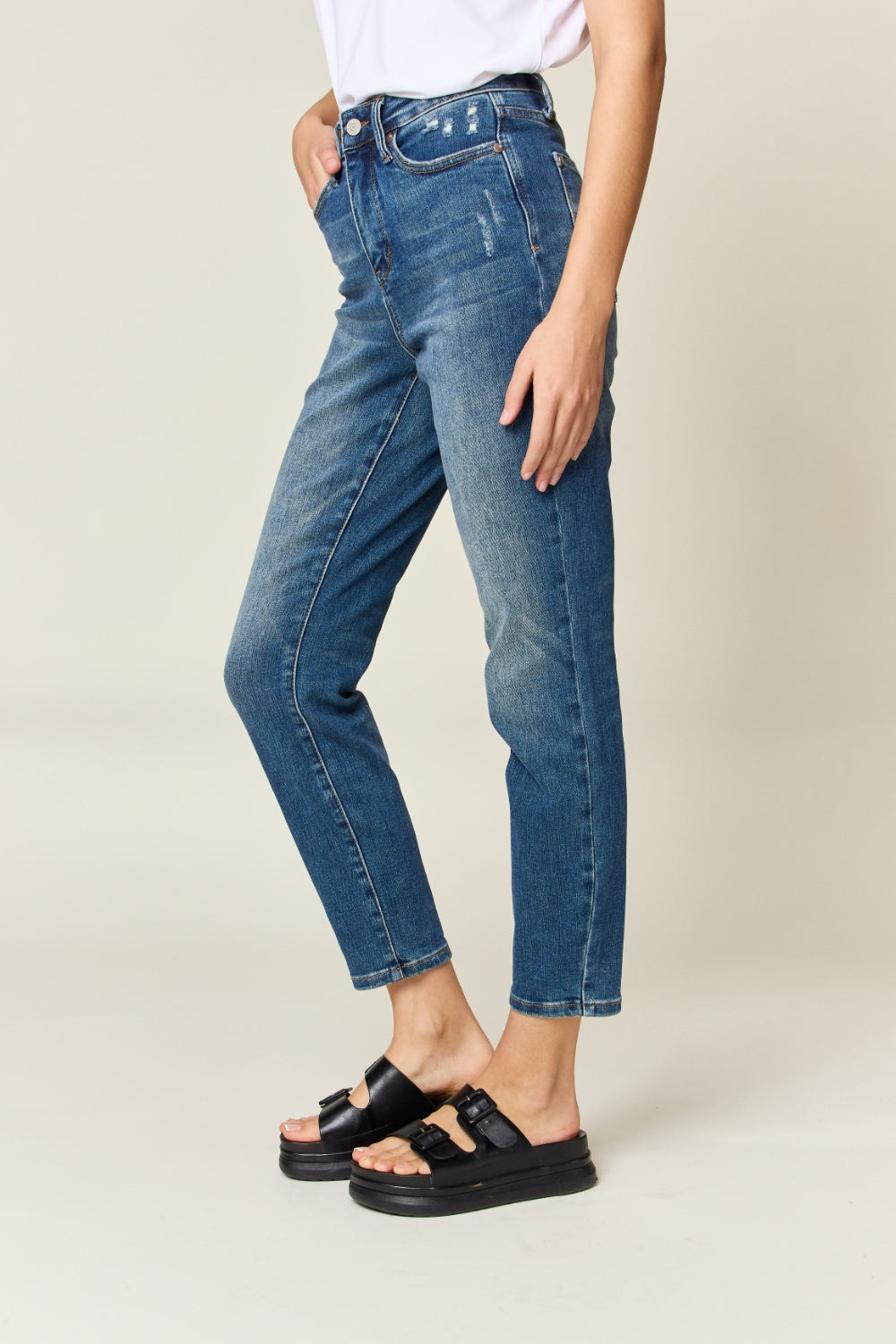 Jean slim taille haute à effet gainant Judy Blue