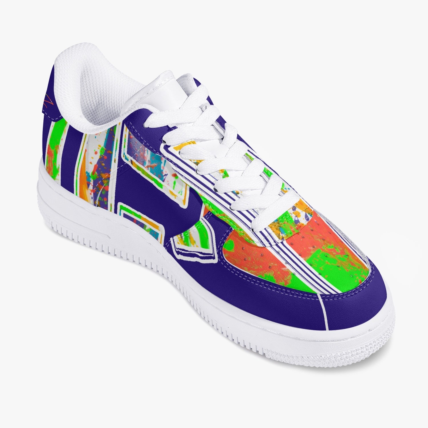 TREADZ Rare Splatter Low-Top Leather Sports Sneakers