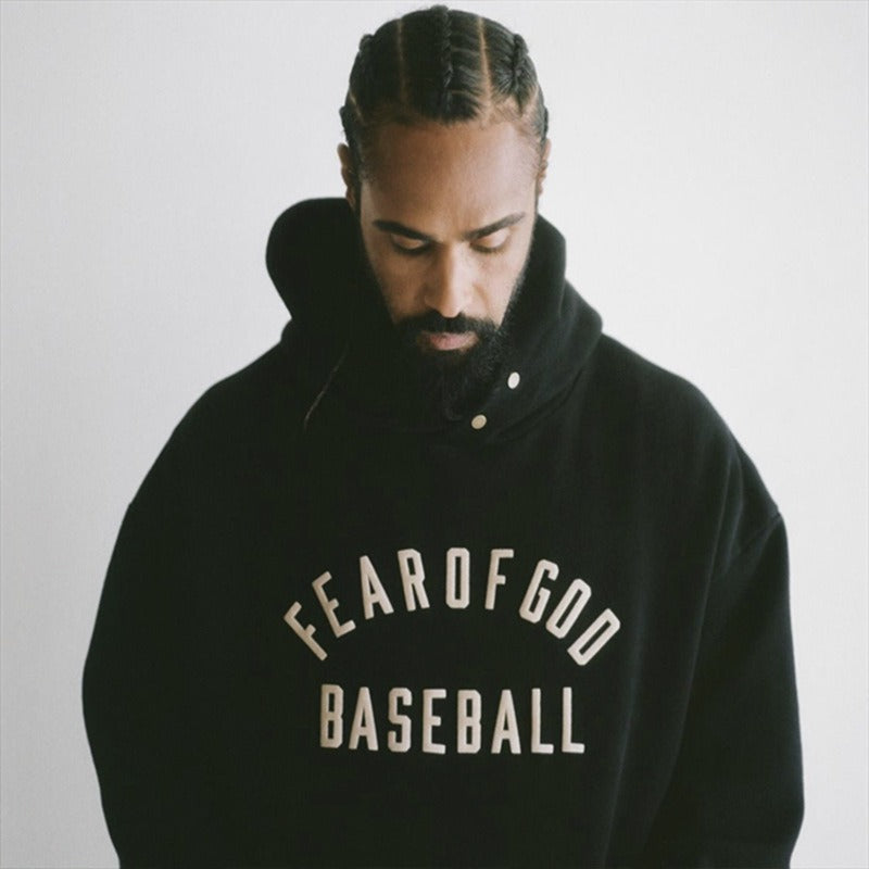 Sudadera unisex con capucha y letras de béisbol de la línea principal de la temporada 7 de FOG