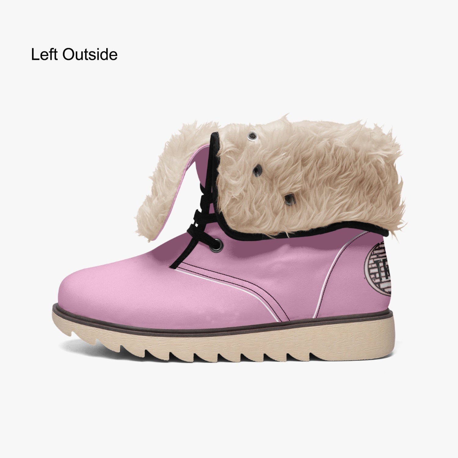 Bottes TREADZ Naptown en coton rose avec doublure en fourrure 