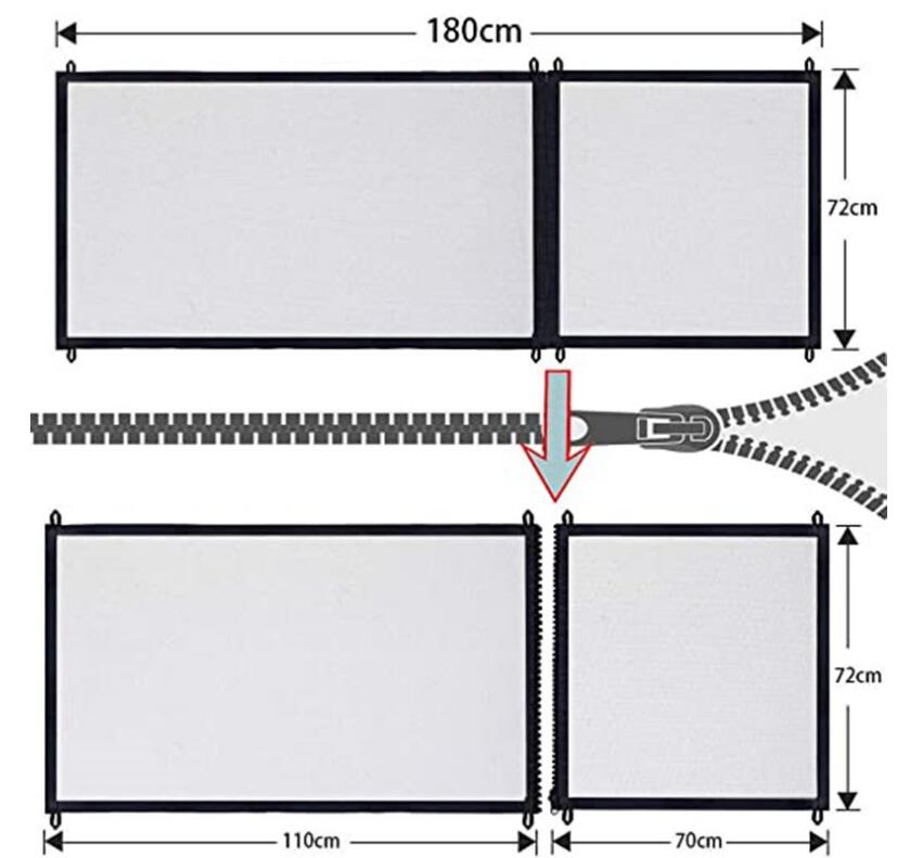 Barreras con cremallera para mascotas, portátiles, plegables, de malla transpirable, para perros, separadores de mascotas, vallas aisladas