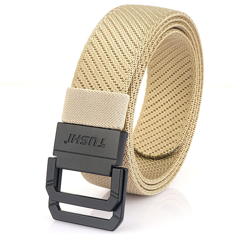 New Double Ring Buckle Nylon Versatile Belt