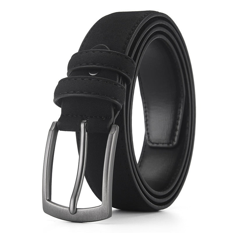 Suede leather belt