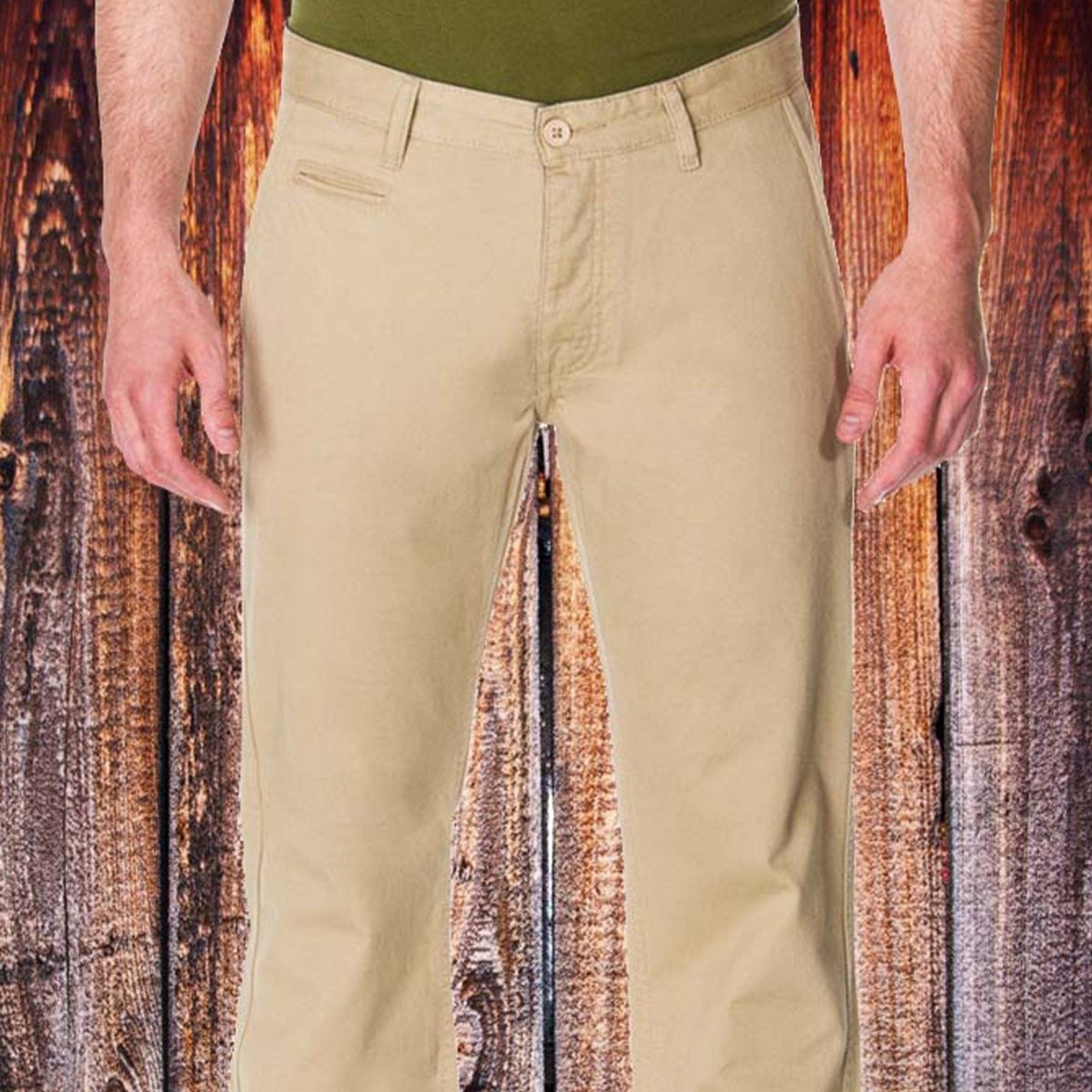 65 McMlxv Men's Khaki Chino Pant - Qreatrz Fashion and Design LLC