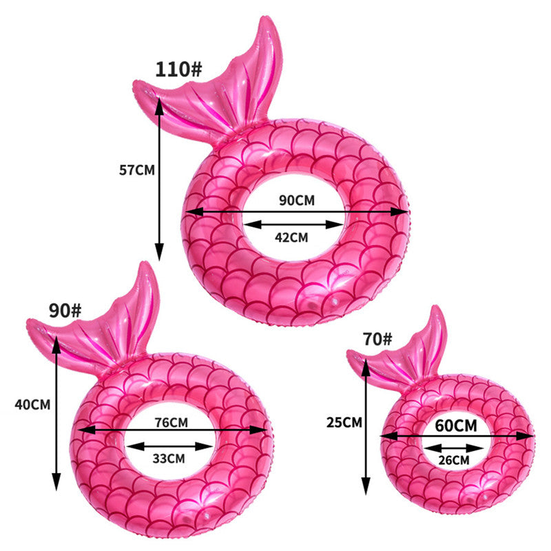 Bouée de natation sirène avec dossier, bouée de natation gonflable, flotteurs de piscine, tube de jeu d'eau, matelas, jouets pour enfants adultes