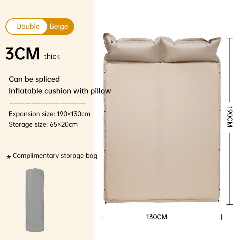 Product camouflage Can Be Spliced Self Inflating Cushion Air Mattress Camping Mat With Pillow