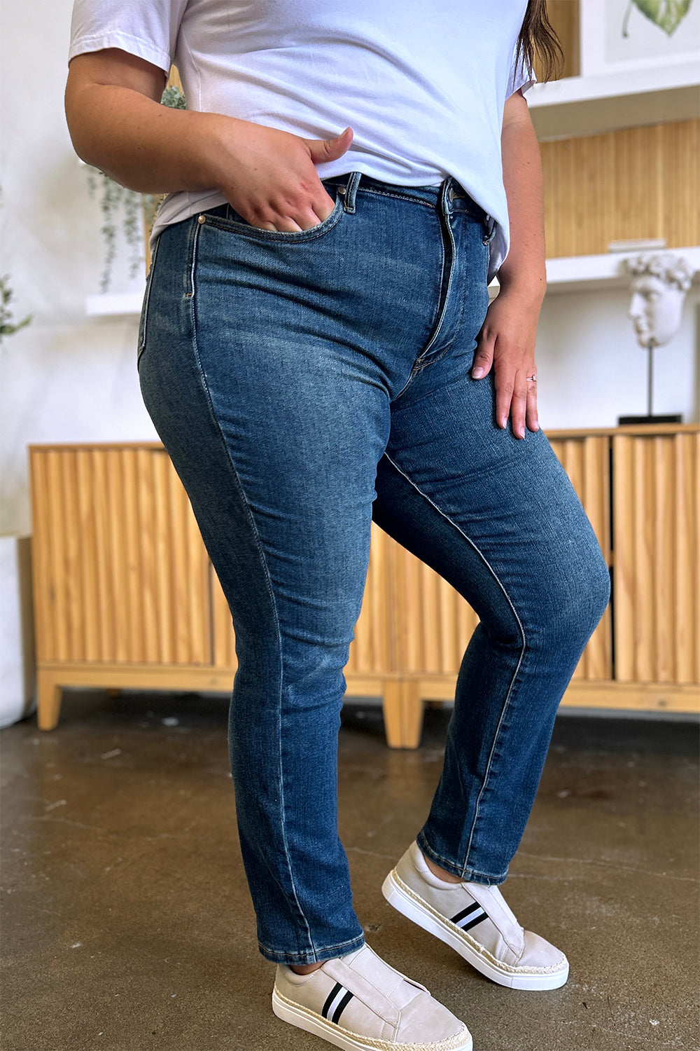 Jean slim taille haute à effet gainant Judy Blue