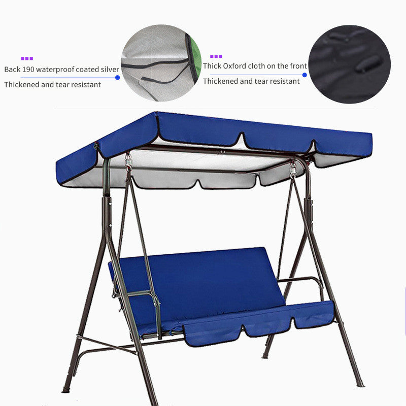 Housse de chaise suspendue pour patio de jardin, protection solaire imperméable, housse anti-poussière pour balançoire, ensemble de housse de balançoire pour parasol d'extérieur