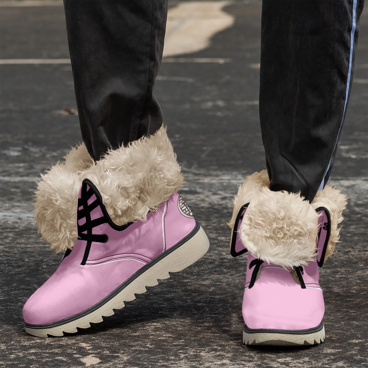 TREADZ Naptown Pink Cotton-pad Fur Lining Boots