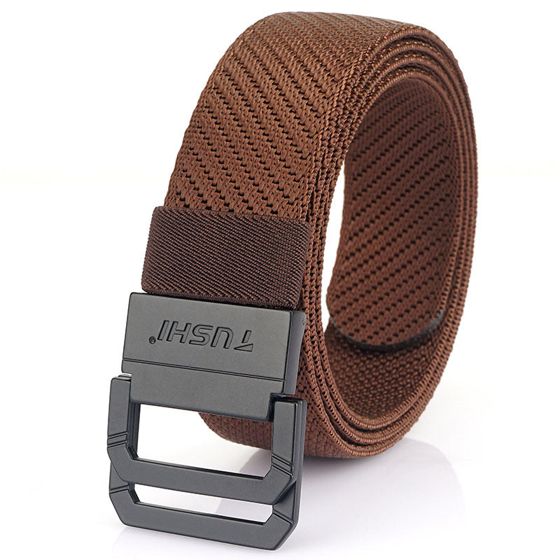 New Double Ring Buckle Nylon Versatile Belt