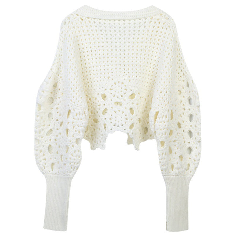 Socialite Crochet Lantern Sleeve Top