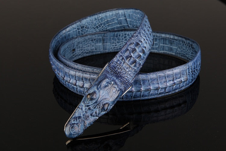 Ceintures pour hommes Ceinture de créateur en cuir de luxe Crocodile Hombre