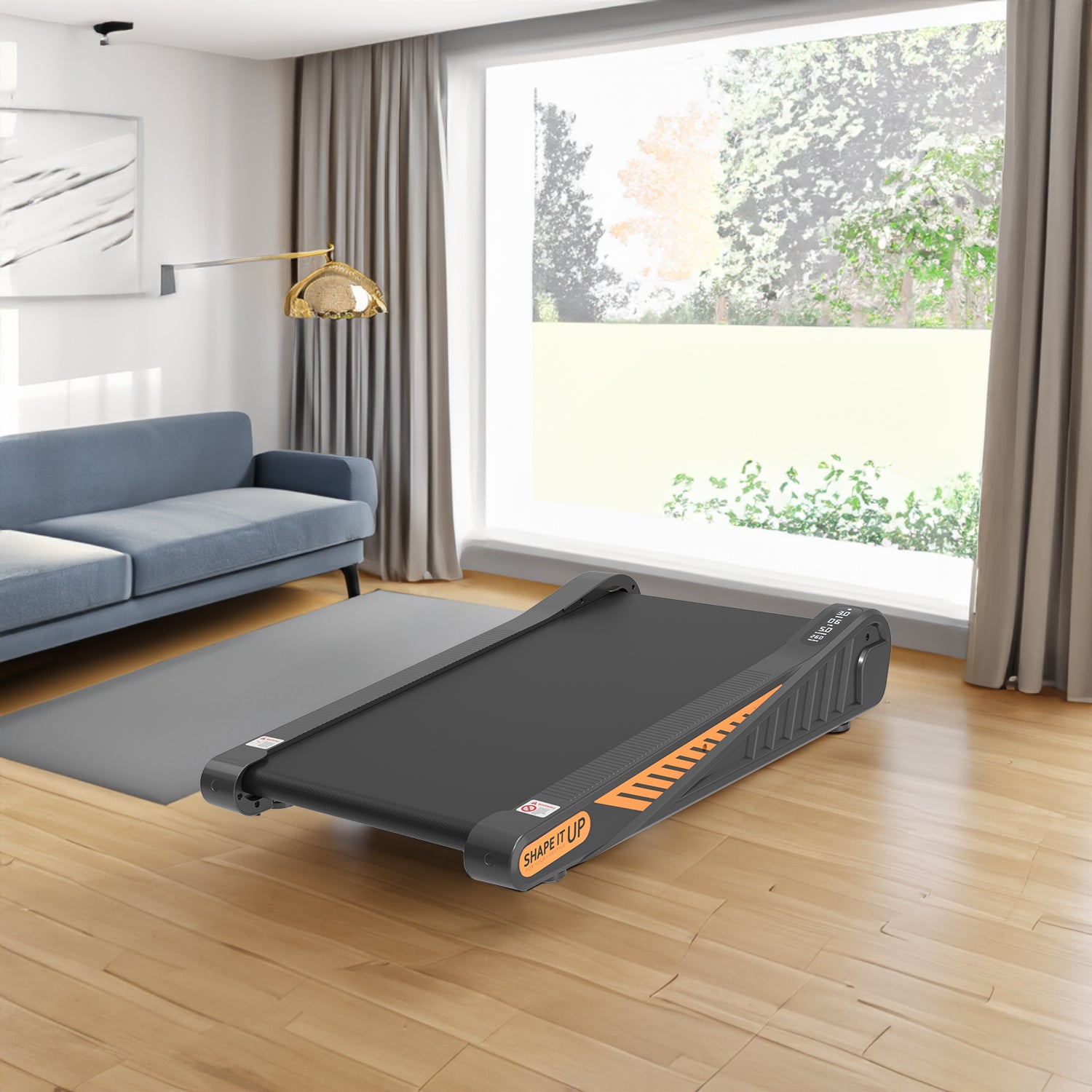 Tapis de marche pour exercices à domicile sous le bureau, tapis de course avec inclinaison de 8 % pour les petits espaces