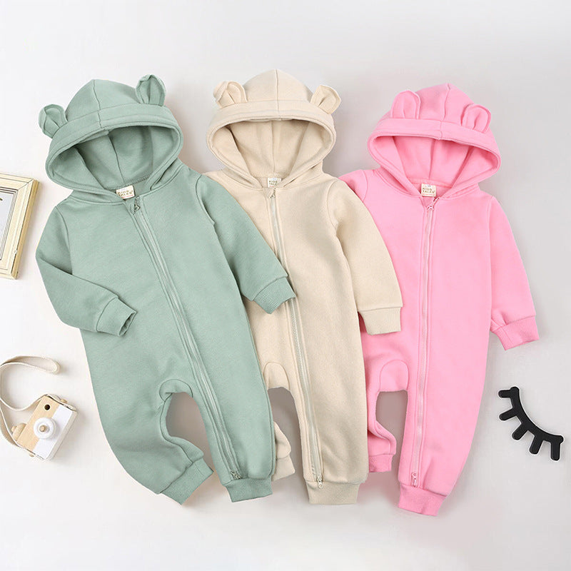 Automne et hiver nouveau bébé Onesie sortir vêtements épais style barboteuse vêtements nouveau-né 