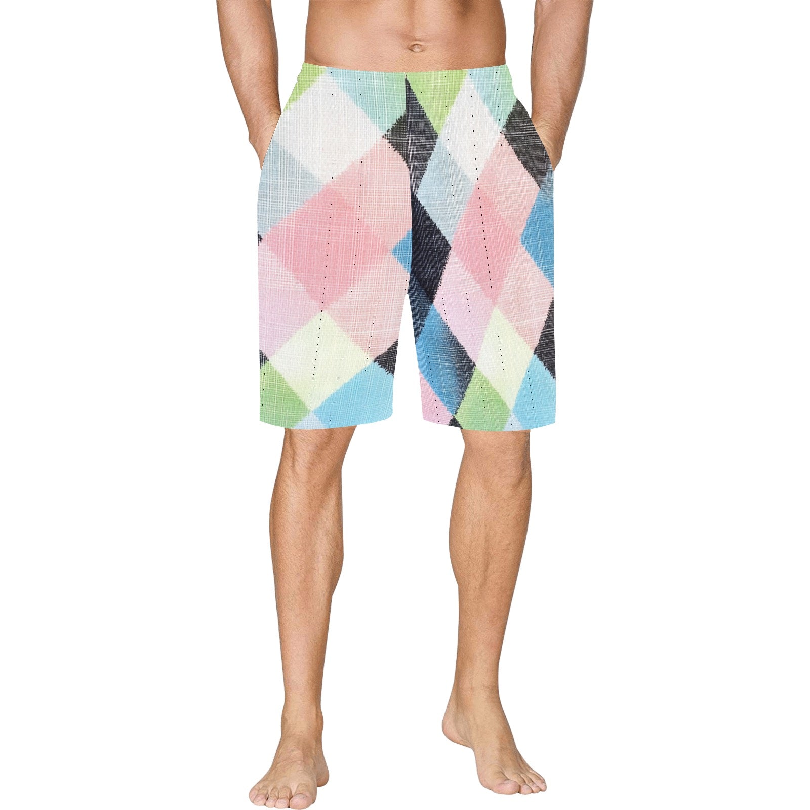 Qreatrz LUX Argyle Basketball Shorts With Pockets