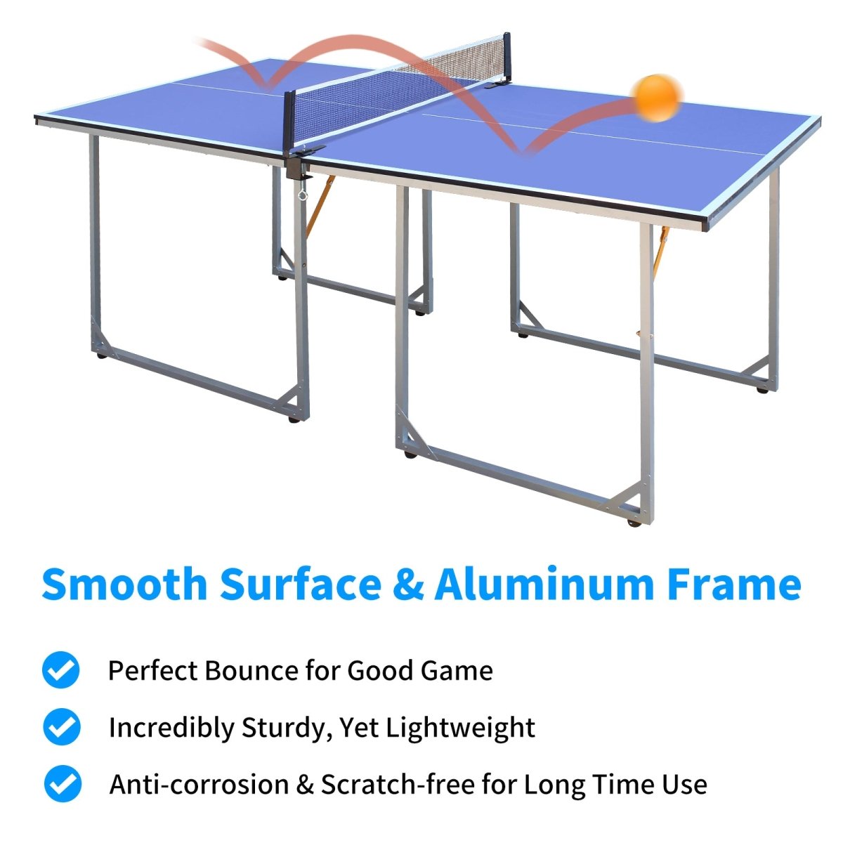 6ft Mid - Size Table Tennis & Ping Pong Table Set - Qreatrz Fashion and Design LLC