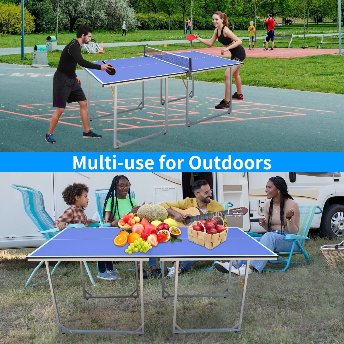 6ft Mid - Size Table Tennis & Ping Pong Table Set - Qreatrz Fashion and Design LLC