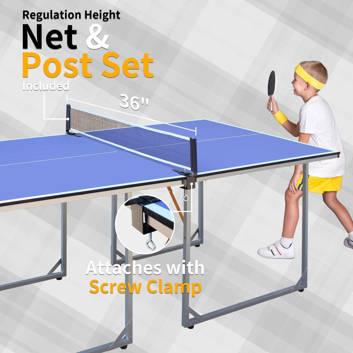 6ft Mid - Size Table Tennis & Ping Pong Table Set - Qreatrz Fashion and Design LLC