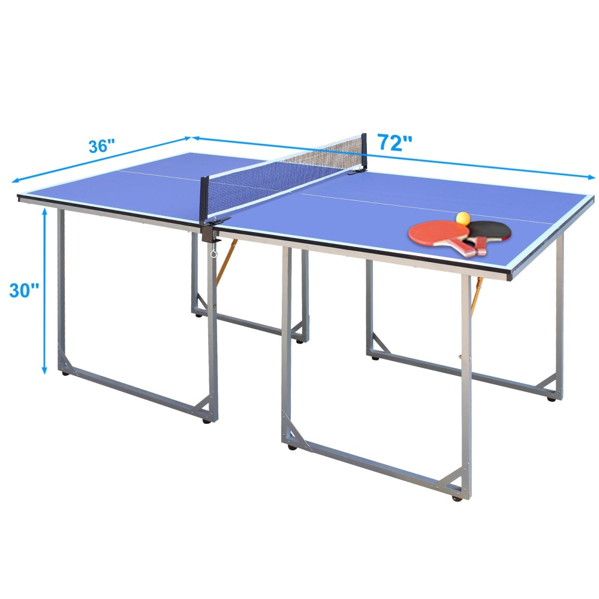 6ft Mid - Size Table Tennis & Ping Pong Table Set - Qreatrz Fashion and Design LLC