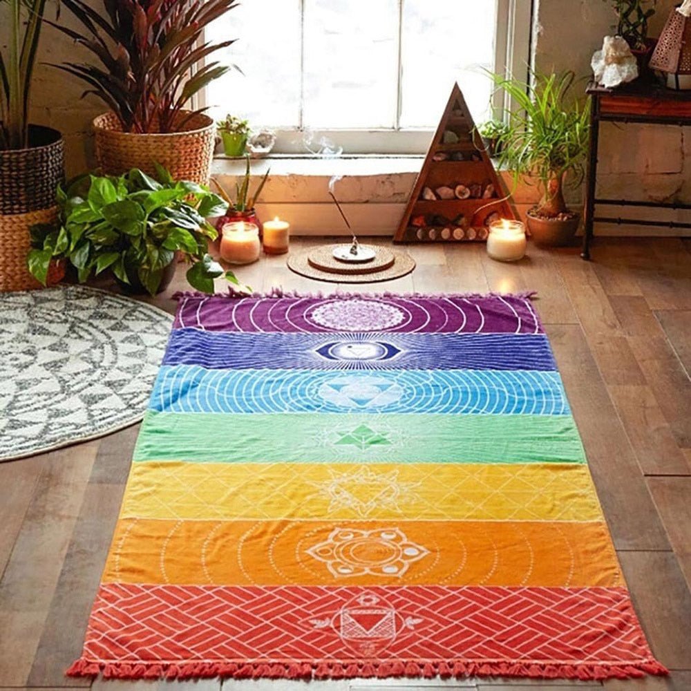 7 Chakra Yoga Mat - Qreatrz Fashion and Design LLC