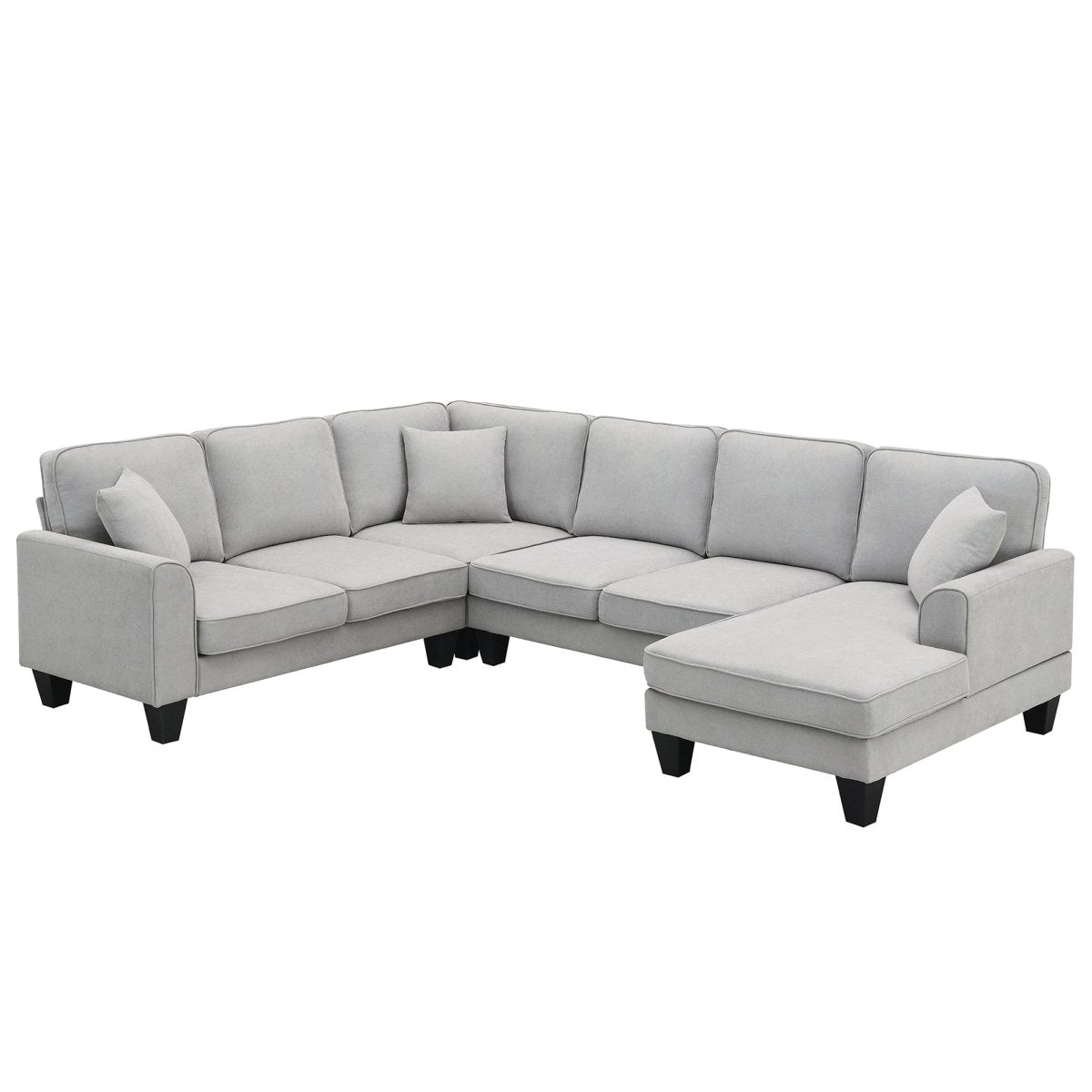 7 Seat Modern U Shape Sectional Sofa - Qreatrz Fashion and Design LLC