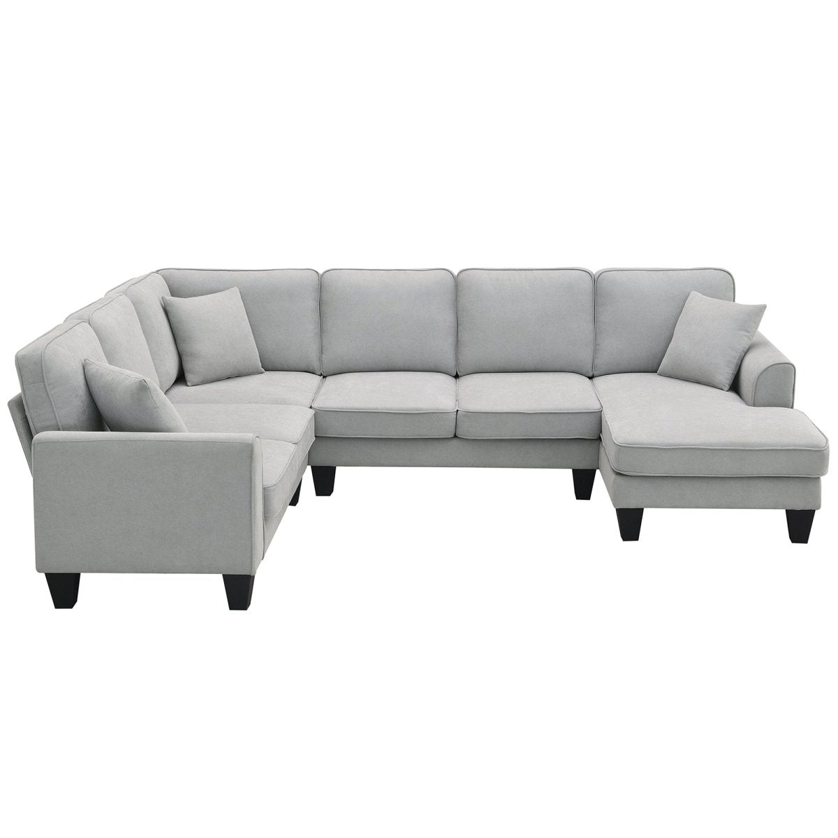 7 Seat Modern U Shape Sectional Sofa - Qreatrz Fashion and Design LLC