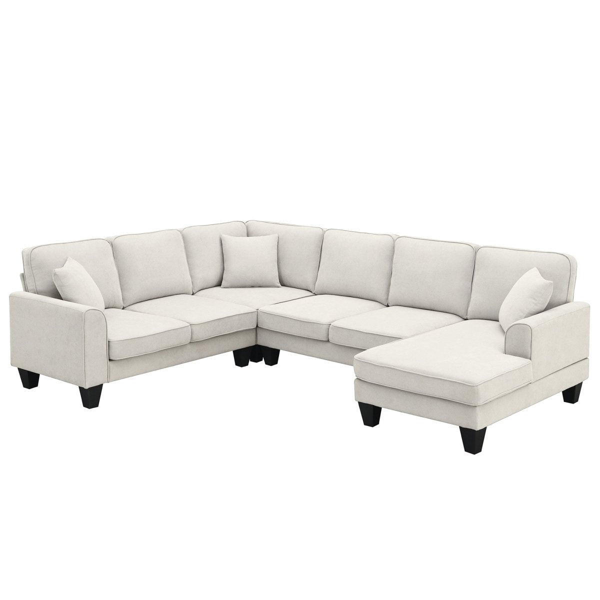 7 Seat Modern U Shape Sectional Sofa - Qreatrz Fashion and Design LLC