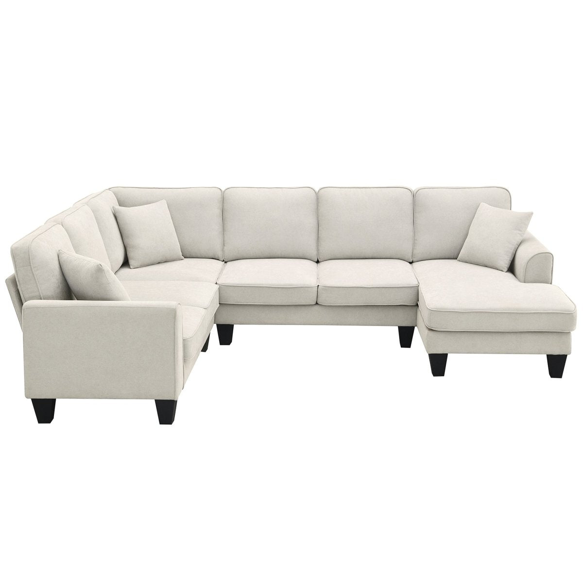 7 Seat Modern U Shape Sectional Sofa - Qreatrz Fashion and Design LLC