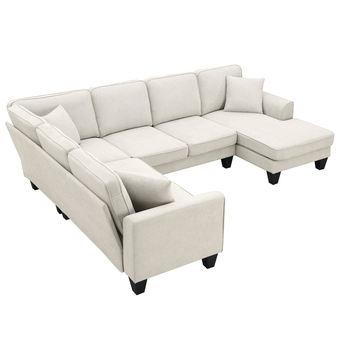 7 Seat Modern U Shape Sectional Sofa - Qreatrz Fashion and Design LLC