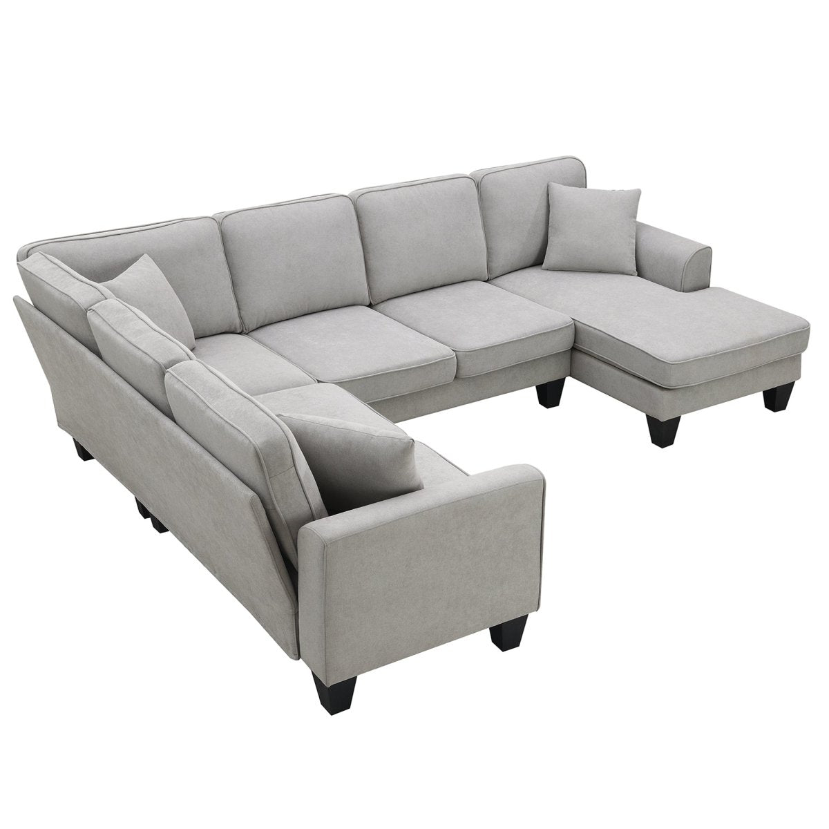 7 Seat Modern U Shape Sectional Sofa - Qreatrz Fashion and Design LLC