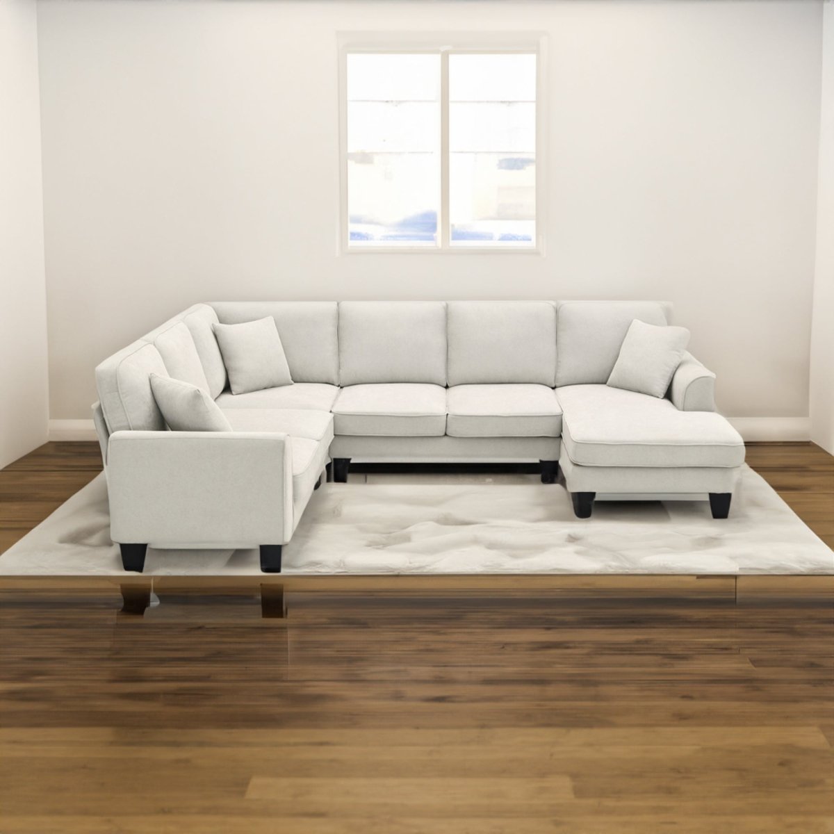 7 Seat Modern U Shape Sectional Sofa - Qreatrz Fashion and Design LLC