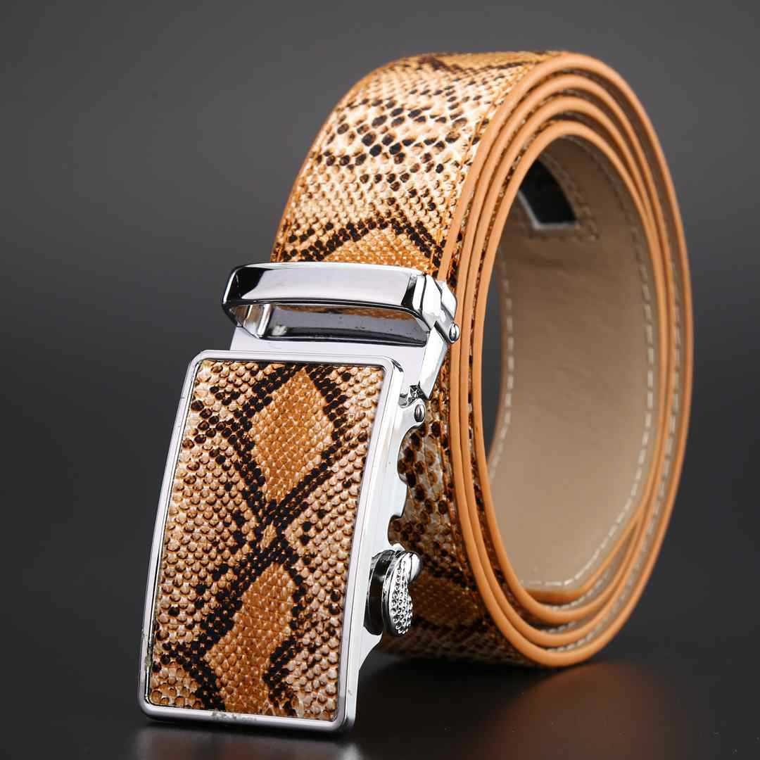 Leather automatic buckle cowhide Belt