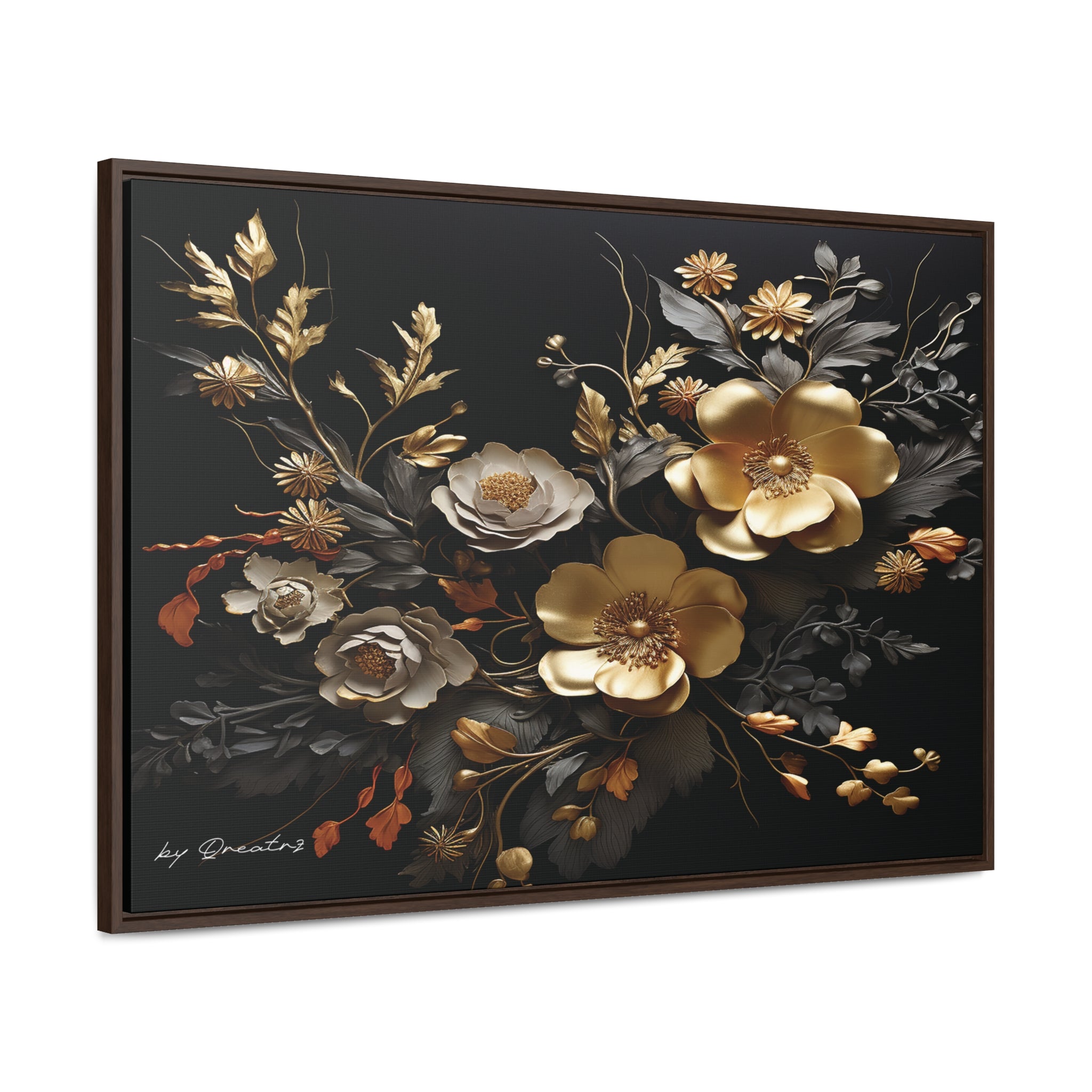 Shimmering in Gold Gallery Canvas Wraps, Horizontal Frame