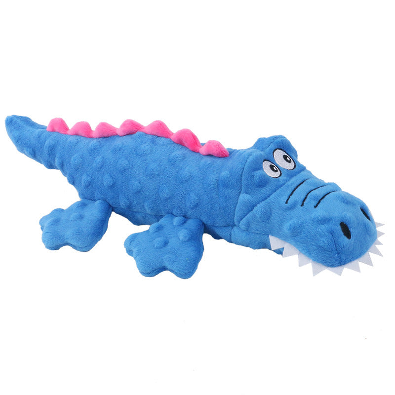 Nouveaux jouets en peluche pour animaux de compagnie voix crocodile grincement des dents résistant mignon dessin animé chien jouets fournitures pour animaux de compagnie