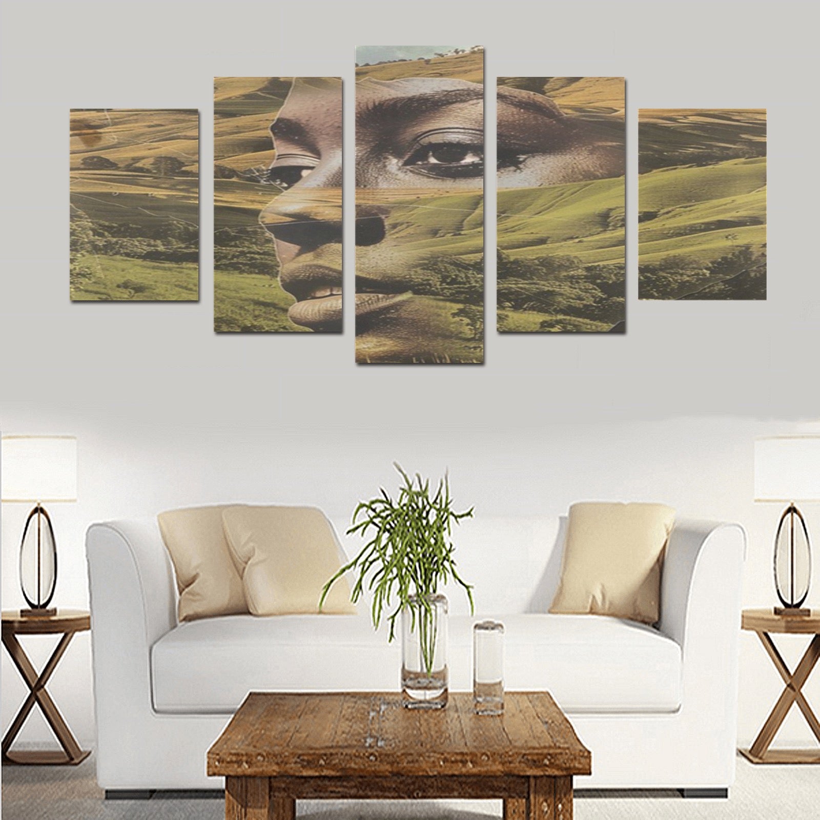 This Land Is Our Land Canvas Wall Art Prints (No Frame) 5-Pieces/Set D