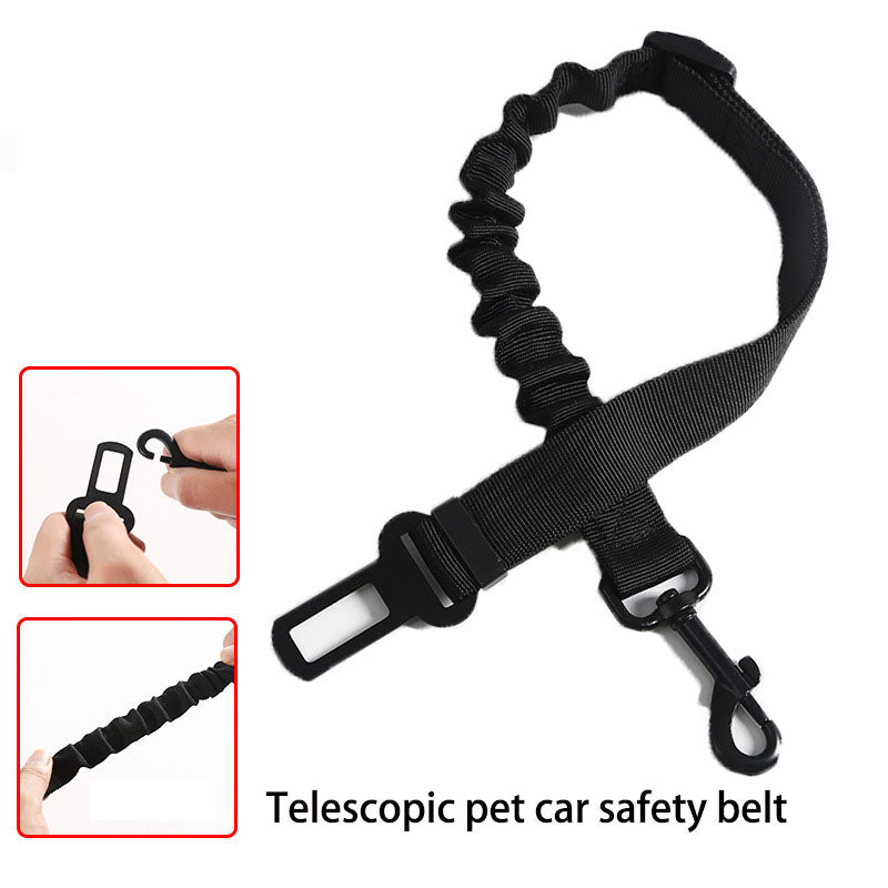 New Pet Car Seat Belt Elastic Retractable Car Traction Rope Car Rope Pet Supplies