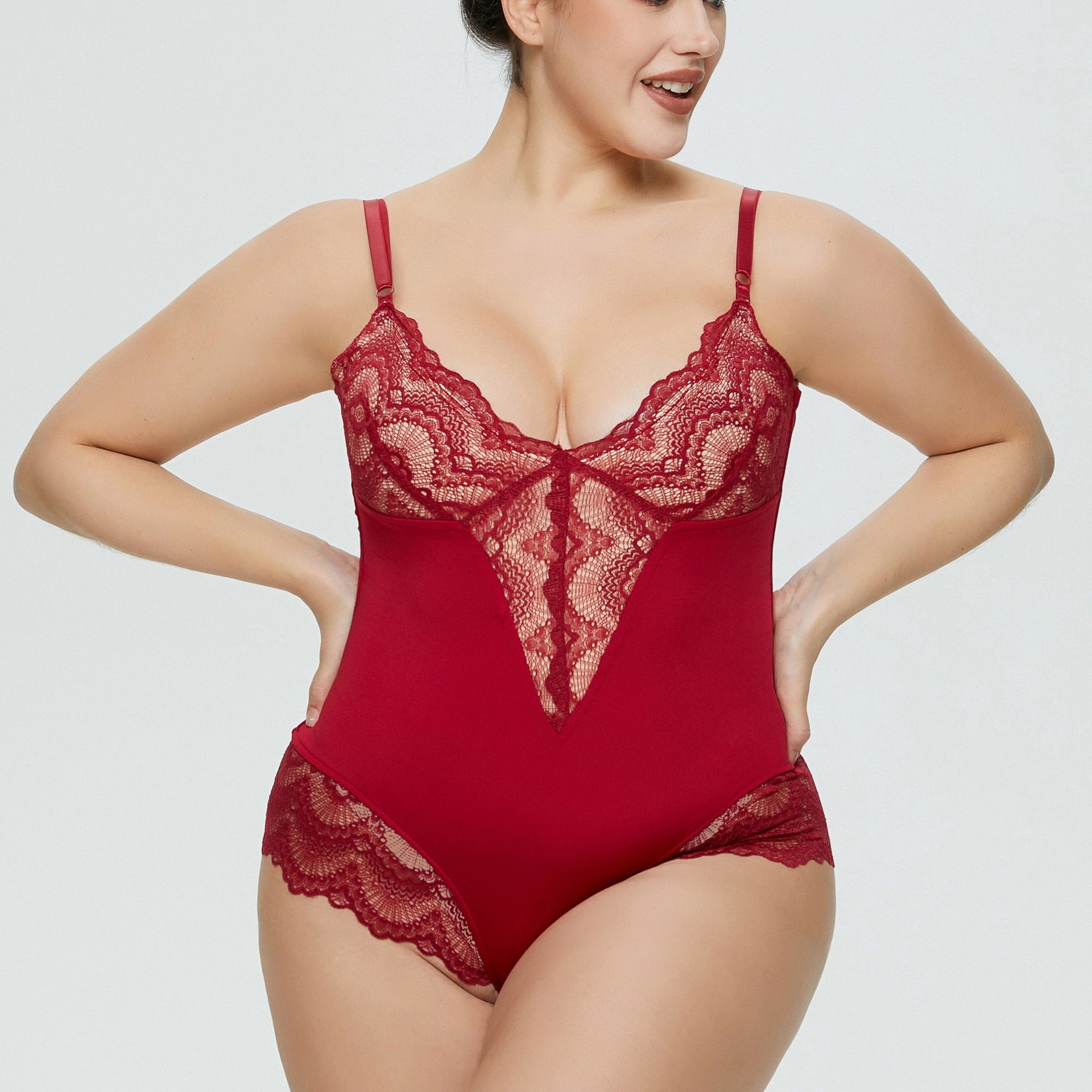 Body pour femme Body Body Body Body en dentelle épissé Body T-Line Body à bretelles Haut