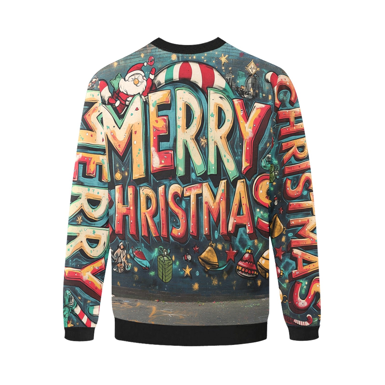 QREATRZ Merry Men's Fuzzy Sweatshirt