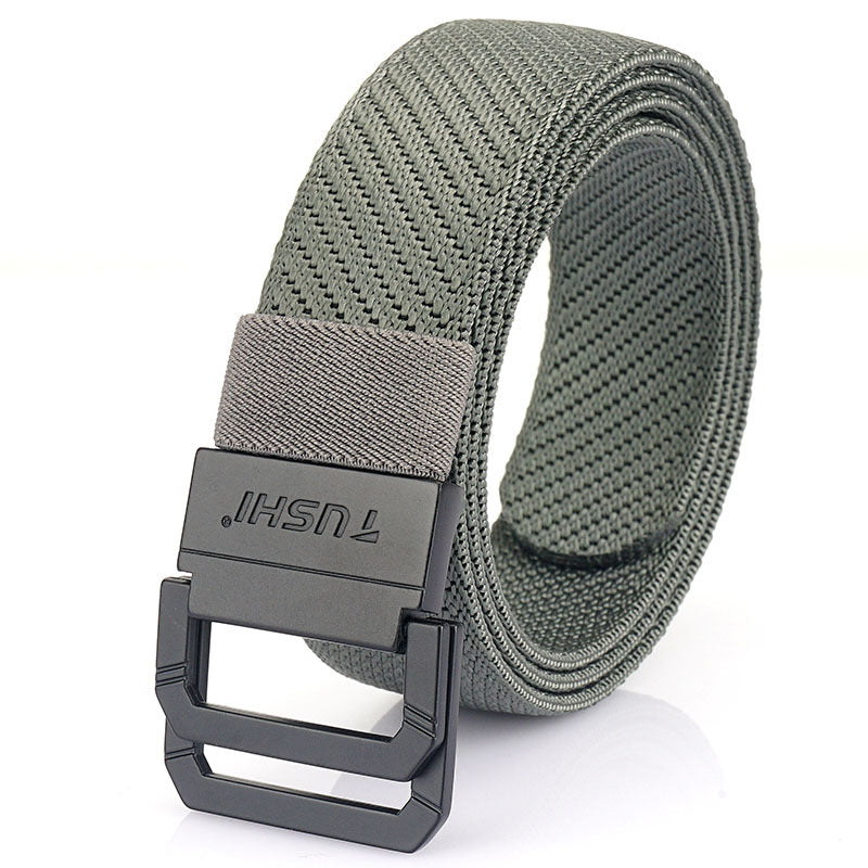 New Double Ring Buckle Nylon Versatile Belt