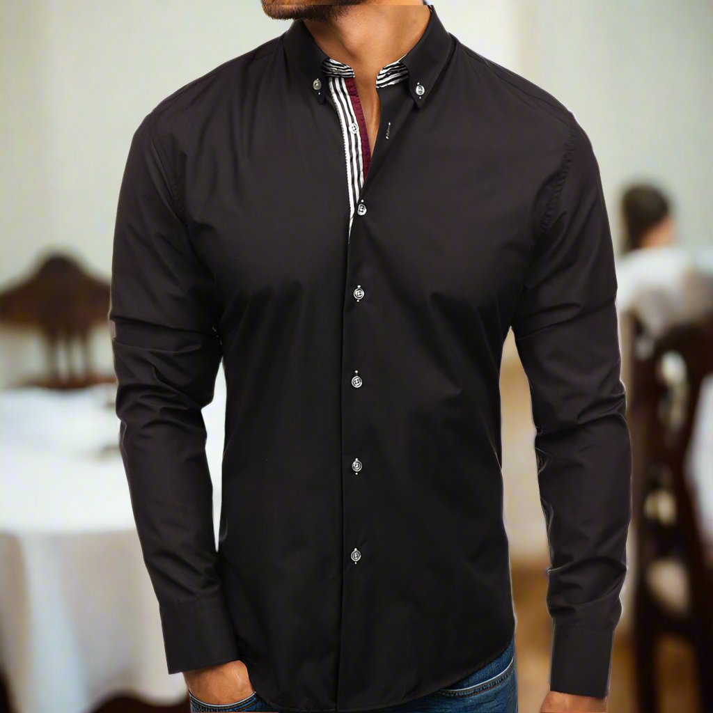 Chemise à manches longues pour homme à la mode