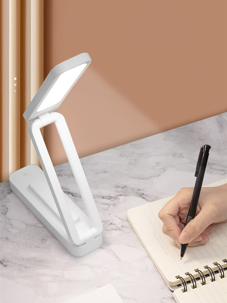 Creative Desk Lamp For Students Dormitory Learning Dual Use Clamshell Folding Eye Protection Bedside Reading Lamp