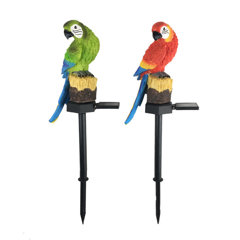 Solar Resin Parrot Floor Lamp Outdoor Park LED Landscape Lamp Park Decoration Lawn Lamp